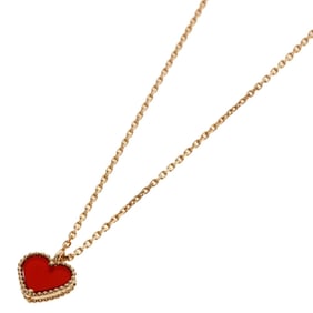 Van Cleef & Arpels Sweetheart Carnelian Necklace in 18K Pink Gold for Women