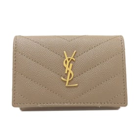 Yves Saint Laurent Cassandra Compact Wallet, Bifold Leather, Women's, YVES SAINT LAURENT