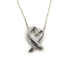 TIFFANY & Co. Tiffany Paloma Picasso Loving Heart Necklace Silver 925 Azuki Chain