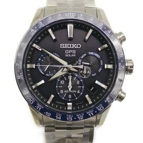 Seiko Astron SBXC001 5X53 Solar GPS Satellite Radio Wave Correction Titanium Black Dial Watch