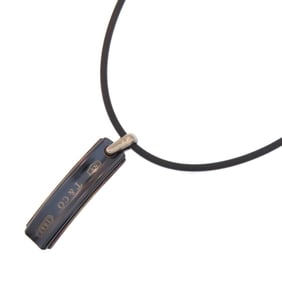 Tiffany & Co. 1837 Pendant Titanium Necklace in Titanium/Silver and Rubber. Women's.