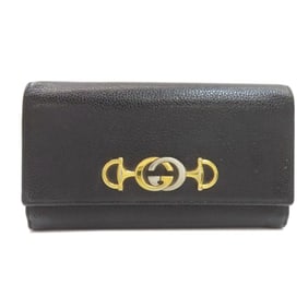 Gucci 573612 Zumi Continental Wallet, Leather, Women's