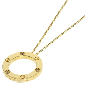 Cartier Love Circle Diamond Necklace in 18K Yellow Gold for Women