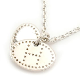 Hermes Hermès Evelyn Eclipse Punching Pendant Necklace for Women, Silver SV925