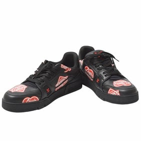 Louis Vuitton Men's LV Trainer Sneakers, NIGO Collaboration, Size 7 1/2 (Approx. 26cm), Black