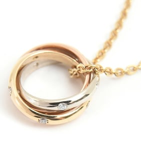 Cartier Trinity Necklace for Women, 15-Piece Diamond Necklace, Gold, 750YG, White and Pink Gold