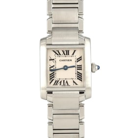 Cartier Tank Française SM W51008Q3 Stainless Steel Quartz Watch