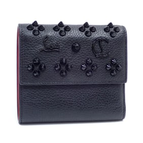Christian Louboutin Skystud Tri-fold Wallet for Women in Black Leather