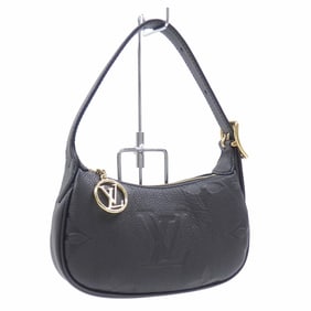 Louis Vuitton Monogram Empreinte Mini Moon Shoulder Bag, Women's, M82391, Noir