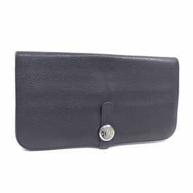 Hermes Hermès Dogon Long Bifold Wallet in Noir Black with Togo T Stamp, Made 2015, Leather, for Men