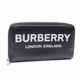 Burberry Women's Round Long Wallet in Black Calfskin, 8009211 A4045027