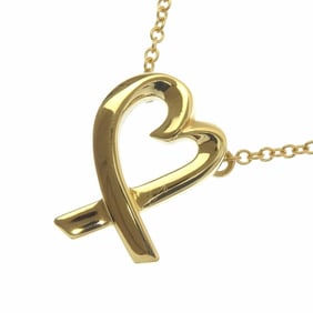 Tiffany Loving Heart Pendant Necklace for Women, 18K Yellow Gold, 2.9g, Small, Paloma Picasso