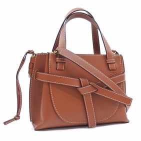 Loewe Gate Mini Handbag, Women's, Tan Leather, 321.56.Z99