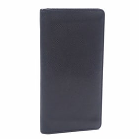 Louis Vuitton Taiga Portefeuille Brazza Bifold Long Wallet, Men's M32572, Ardoise, Black