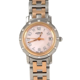 Hermès Clipper Nacle PG Combination 12P CL4.222 SSxGP Quartz Wristwatch