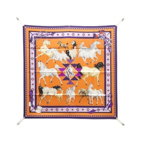 Hermès LES CHEVAUX QATARIS Carré 002457S Scarf