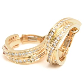 Cartier Trinity Diamond Earrings for Women, Yellow Gold, 750YG