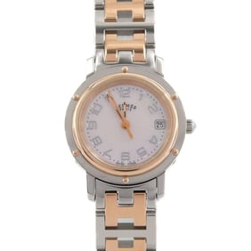 Hermès Clipper Nacle PG Combination CL4.221 SSxPG Quartz Watch