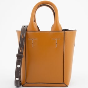 Tod's Double Up Leather Bag Mini Tote XBWCLNA01T0N2B Orange Women's TOD'S