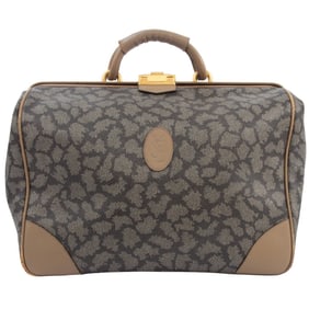 Yves Saint Laurent Doctor Bag Handbag Brown Men's PVC YVES SAINT LAURENT