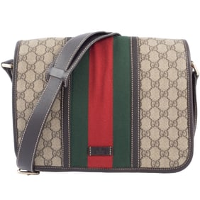Gucci Webbing Bag Shoulder 211130 Canvas | Leather Beige Brown Women's GUCCI
