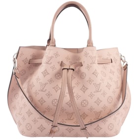 Louis Vuitton Girolata Mahina Handbag M54401 Leather Pink Women's Magnolia Shoulder LOUIS VUITTON