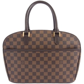 Louis Vuitton Saria Horizontal Handbag N51282 Damier Ebene Canvas Women's LOUIS VUITTON
