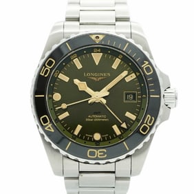 Longines HydroConquest GMT L3.790.4 Green Dial Men's Watch