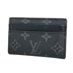 Louis Vuitton Monogram Eclipse Porte Carte Double Card Case M62170 Black Men's