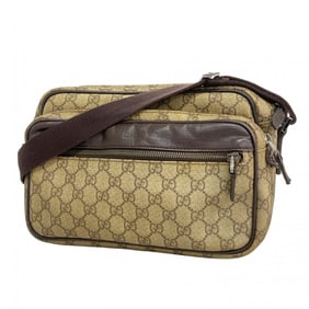 Gucci GG Supreme Shoulder Bag 114531 Brown Women's