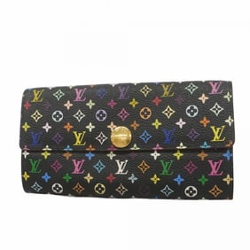 Louis Vuitton Monogram Multicolore Portefeuille Sarah Long Wallet M93533 Noir Women's