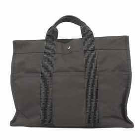 Hermes Hermès Air Line MM Tote Bag, Canvas, Gray, Women's