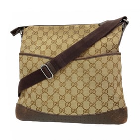 Gucci GG Canvas Shoulder Bag 145857 Brown Women's P1963179