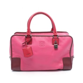 LOEWE Amazona 36 handbag, leather, women's, available in pink, burgundy, and red.