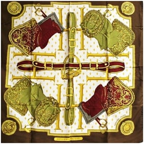 Hermes Scarf Muffler Carré 90 SELLES A HOUSSE Cover Stool HERMES Women's