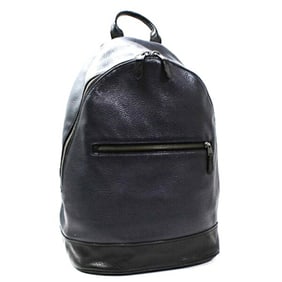 Coach Women's Rucksack F72510 Leather Backpack Bag in Navy and Black