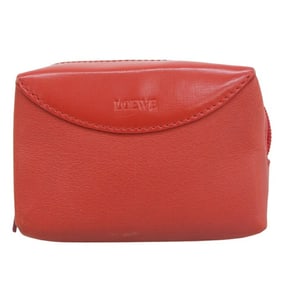 LOEWE coin purse, leather, red