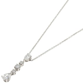 Tiffany Swing Drop Pear-Shaped Diamond Necklace in Platinum PT950 for Women. TIFFANY & Co.