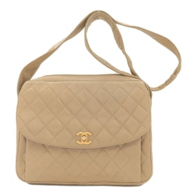 CHANEL Matelasse Gold Hardware Shoulder Bag Lambskin Women's