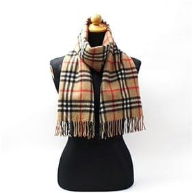 Burberry Cashmere Scarf, Camel x Check, 148 32 cm, Burberry, Men's & Women's