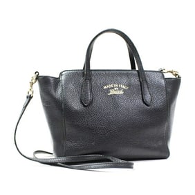 Gucci Swing Small Handbag Shoulder Bag 368827 Dark Navy Leather GUCCI Women's