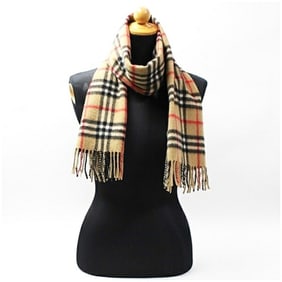 Burberry Cashmere Scarf, Camel x Check, 144 31 cm, Burberry, Men's & Women's
