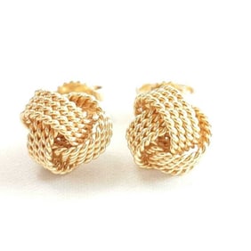 Tiffany & Co. 18K Somerset Mesh Earrings 6503