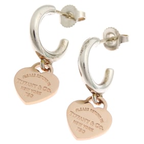 Tiffany Return to Hoop Mini Women's Earrings 72975723 in 925 Sterling Silver and Gold