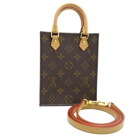 Louis Vuitton Petite Sac Plat Women's Handbag M81295 Monogram Brown