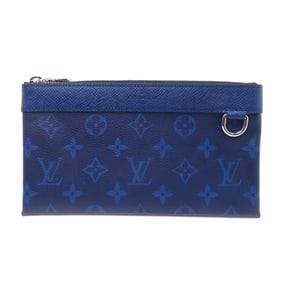 Louis Vuitton Discovery PM Pochette, Men's Pouch, M30278 (Discontinued), Taiga Rama, Blue