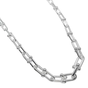 Tiffany Necklace Hardware Graduated Link Silver 925 Approx. 106.5g TIFFANY & Co.