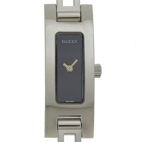 Gucci GUCCI Watch 3900L Stainless Steel Quartz Analog Display Black Dial Women's