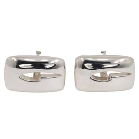 Gucci G logo cufflinks silver 925 made in Italy men's