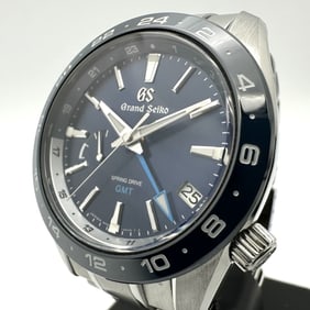 Grand Seiko Spring Drive SBGE255/9R66-0BB0 Sports Collection GMT Date Watch, Blue, Men's